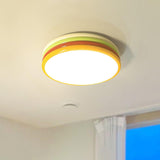 Modern Colorful Layered LED Flush Mount Ceiling Light Round Acrylic Lamp for Bedroom and Living Room