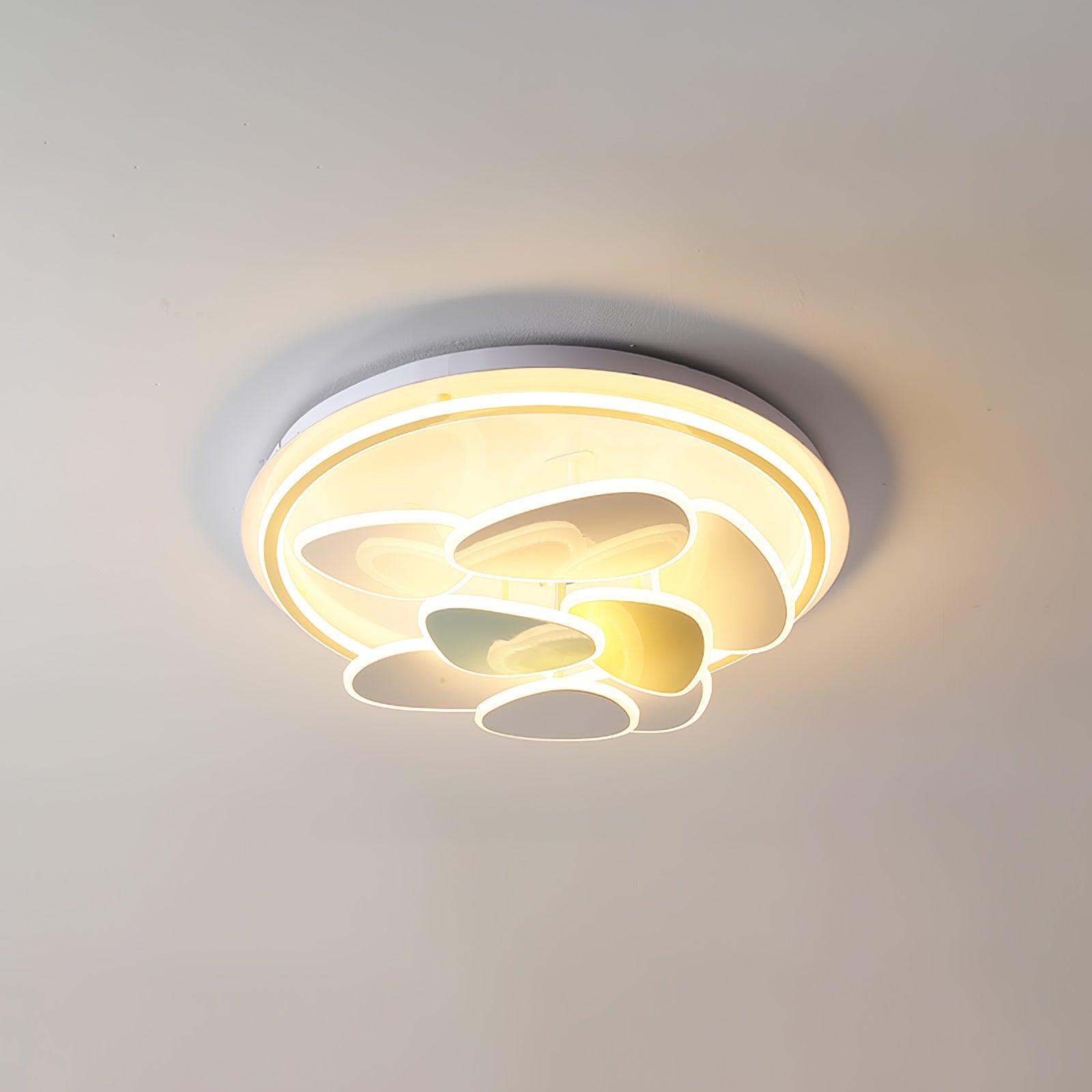 Modern Cloud Shape Round LED Flush Mount Ceiling Lamp for Playroom and Bedroom Decor