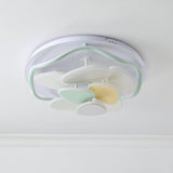 Modern Cloud Shape Round LED Flush Mount Ceiling Lamp for Playroom and Bedroom Decor