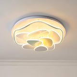 Modern Cloud Shape Round LED Flush Mount Ceiling Lamp for Playroom and Bedroom Decor