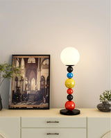 Modern Round Glass Globe Floor Lamp Colorful Metal Standing Reading Light for Indoor Use