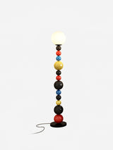 Modern Round Glass Globe Floor Lamp Colorful Metal Standing Reading Light for Indoor Use