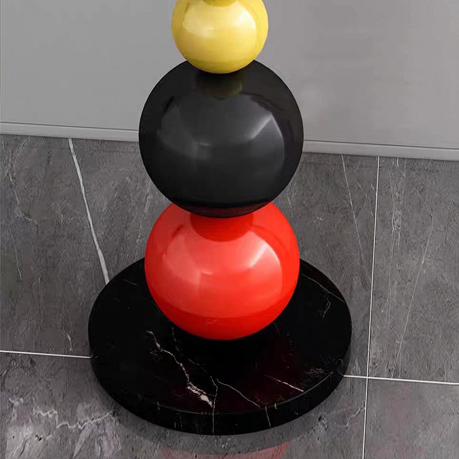 Modern Round Glass Globe Floor Lamp Colorful Metal Standing Reading Light for Indoor Use