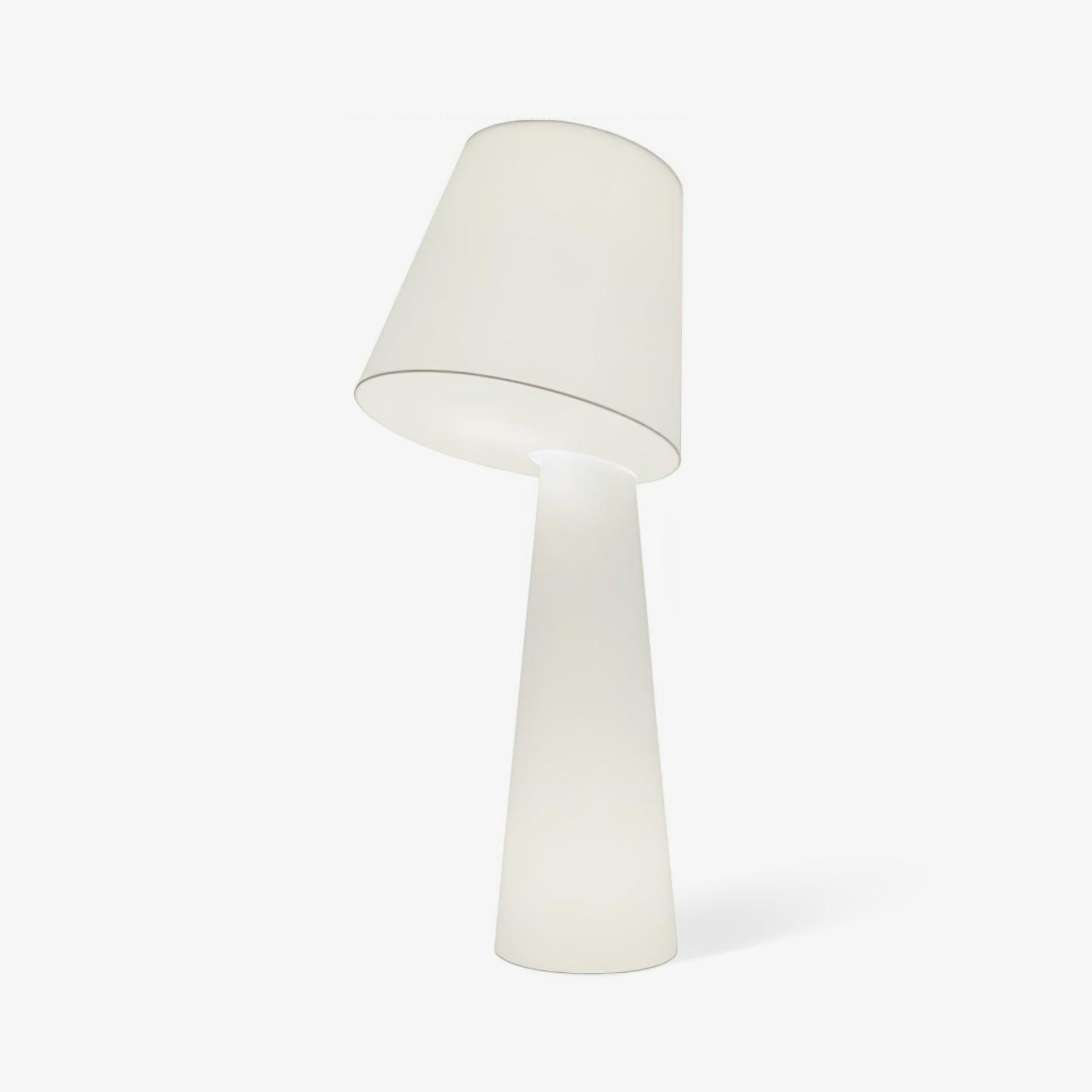 Modern Column White Fabric Floor Lamp Elegant Minimalist Cylinder Standing Light