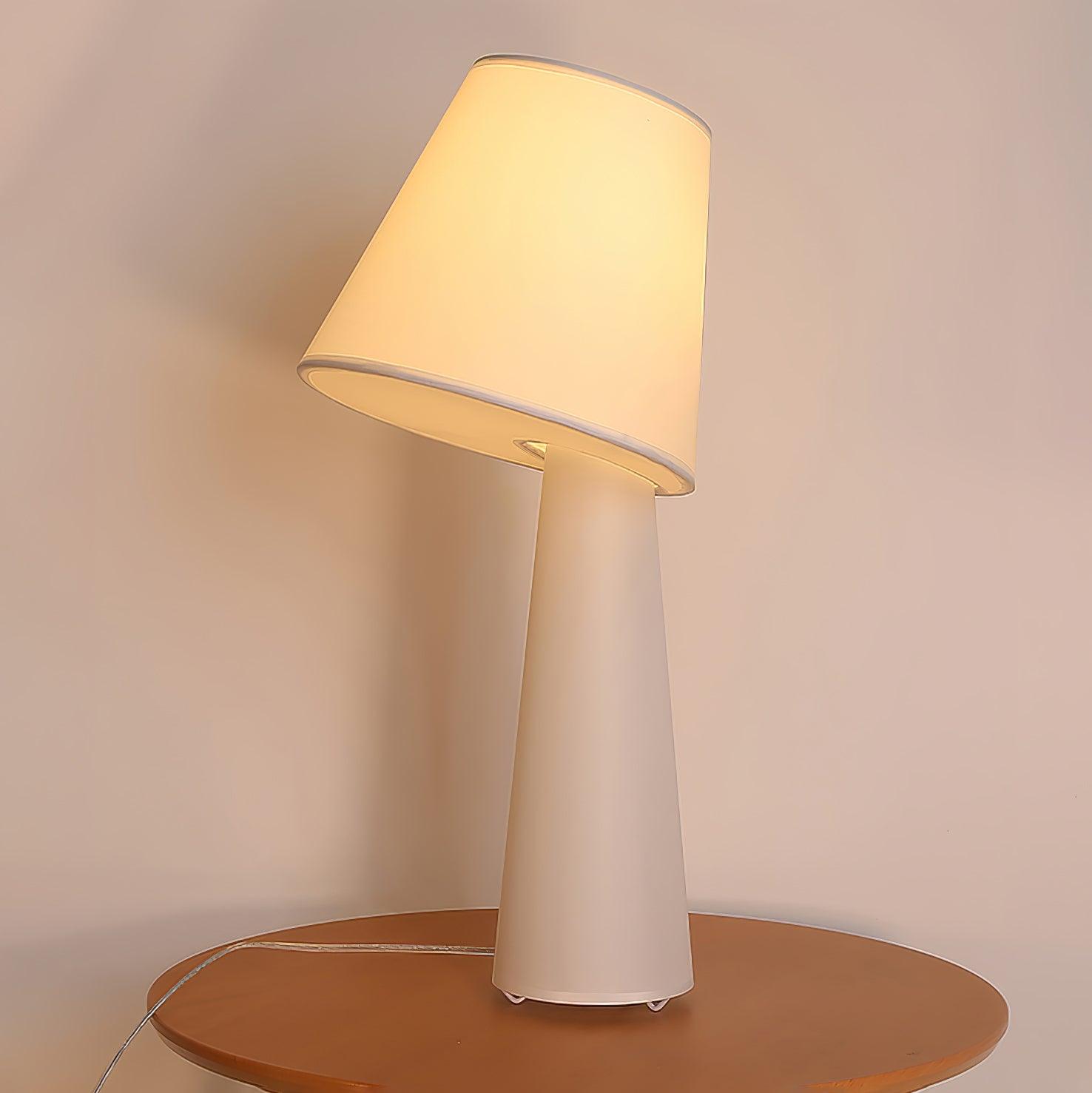 Modern Column White Fabric Floor Lamp Elegant Minimalist Cylinder Standing Light