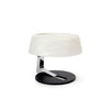 Modern Natural Alabaster Desk Lamp with Polished Metal Base and LED G9 Socket