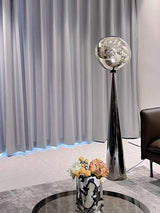 Modern Melt Glass Cone Floor Lamp Tall Decorative Standing Light