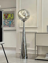 Modern Melt Glass Cone Floor Lamp Tall Decorative Standing Light