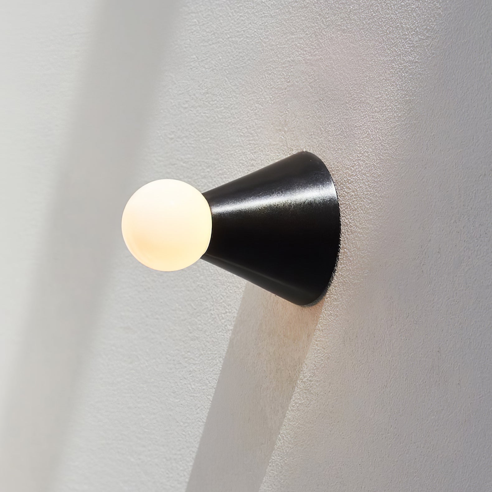Modern Minimalist Conical Glass Ceiling Light Fixture for Indoor Use