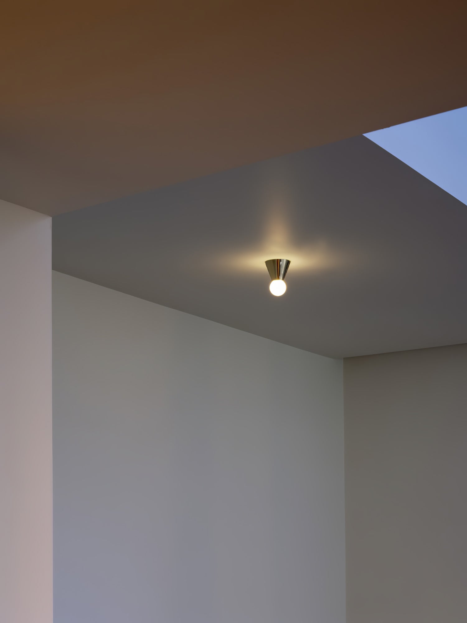 Modern Minimalist Conical Glass Ceiling Light Fixture for Indoor Use