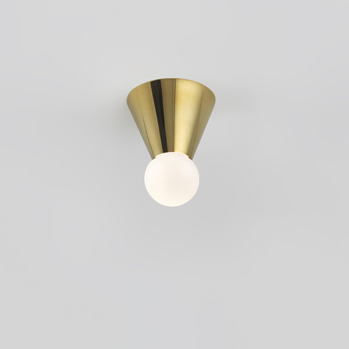 Modern Minimalist Conical Glass Ceiling Light Fixture for Indoor Use