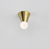 Modern Minimalist Conical Glass Ceiling Light Fixture for Indoor Use