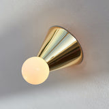 Modern Minimalist Conical Glass Ceiling Light Fixture for Indoor Use