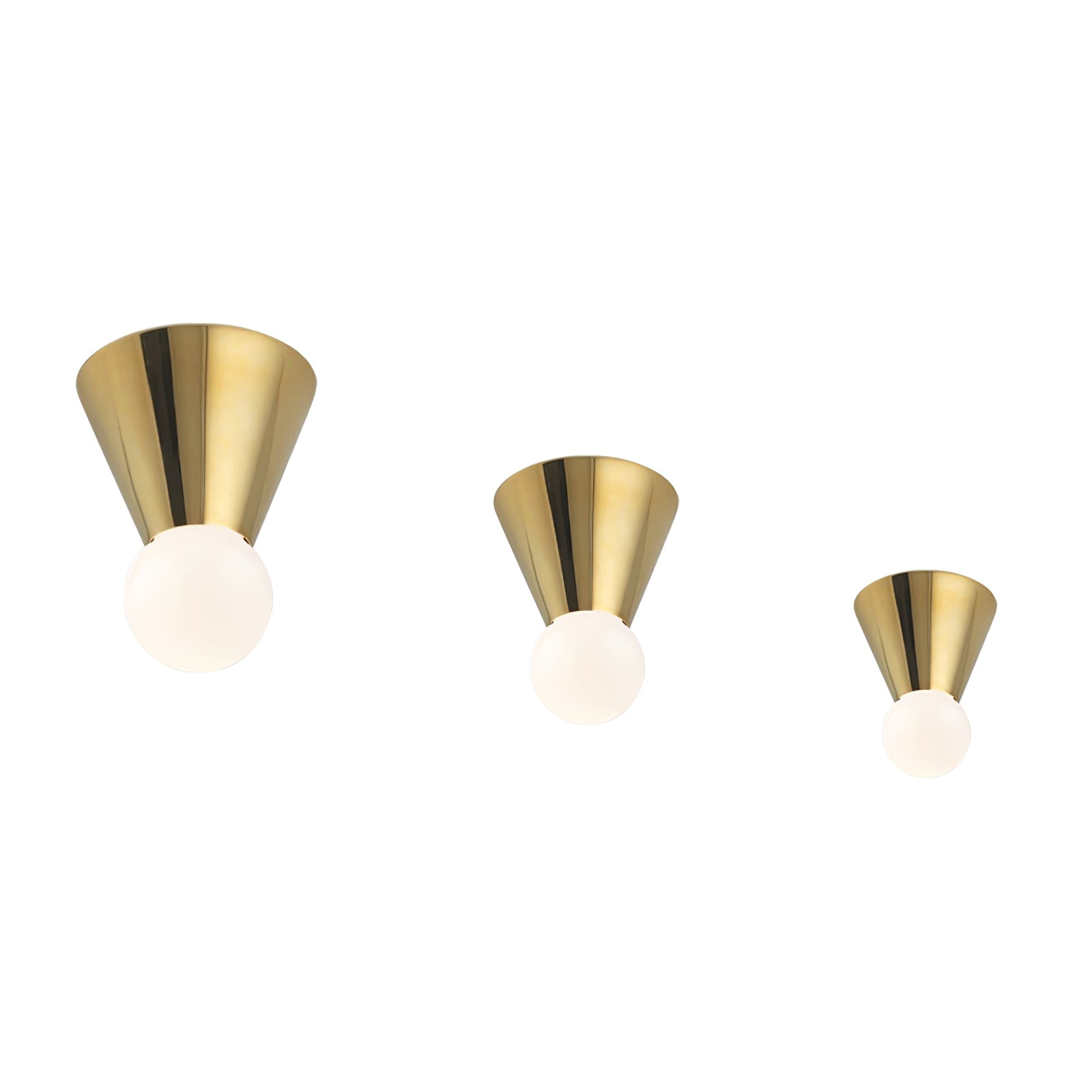 Modern Minimalist Conical Glass Ceiling Light Fixture for Indoor Use