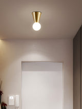 Modern Minimalist Conical Glass Ceiling Light Fixture for Indoor Use