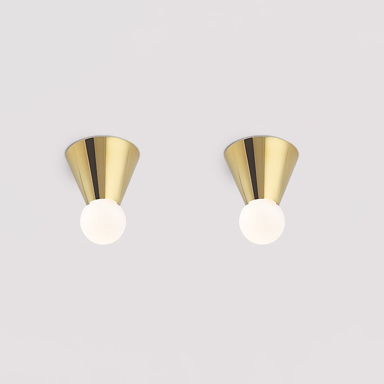 Modern Minimalist Conical Glass Ceiling Light Fixture for Indoor Use