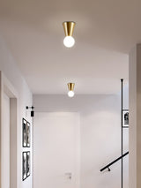 Modern Minimalist Conical Glass Ceiling Light Fixture for Indoor Use