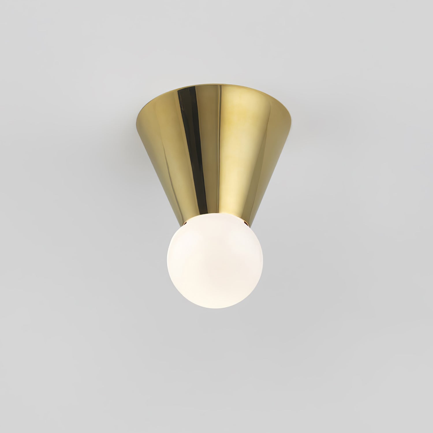 Modern Minimalist Conical Glass Ceiling Light Fixture for Indoor Use