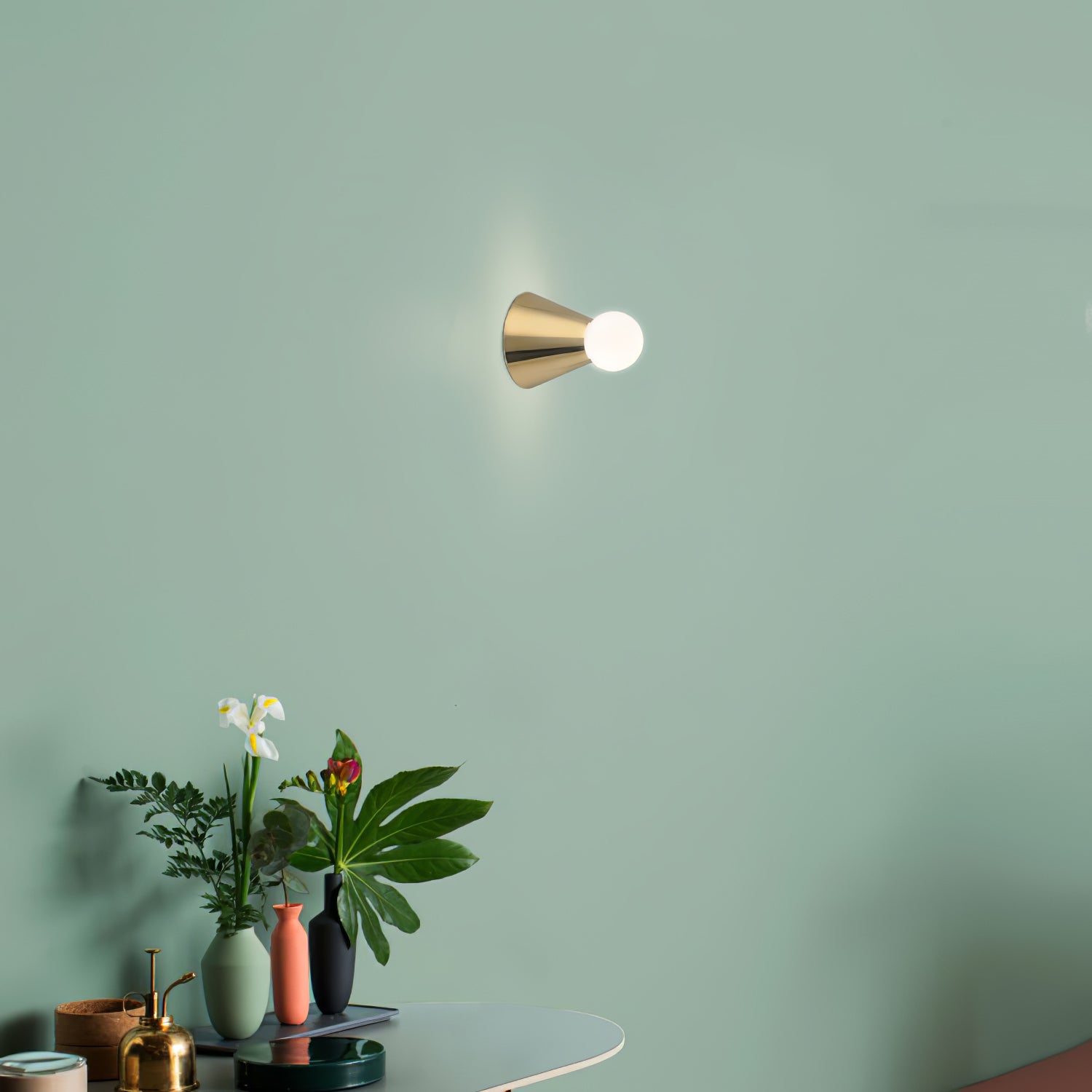 Modern Minimalist Conical Glass Ceiling Light Fixture for Indoor Use