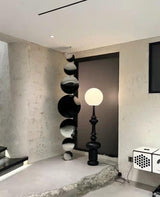 Roman Column Ambient Floor Lamp Classical Resin Standing Light for Living Room Bedroom