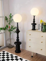 Roman Column Ambient Floor Lamp Classical Resin Standing Light for Living Room Bedroom