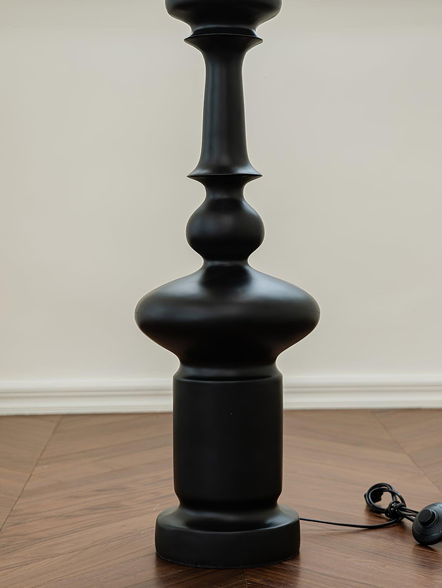 Roman Column Ambient Floor Lamp Classical Resin Standing Light for Living Room Bedroom