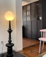 Roman Column Ambient Floor Lamp Classical Resin Standing Light for Living Room Bedroom