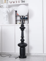 Roman Column Ambient Floor Lamp Classical Resin Standing Light for Living Room Bedroom