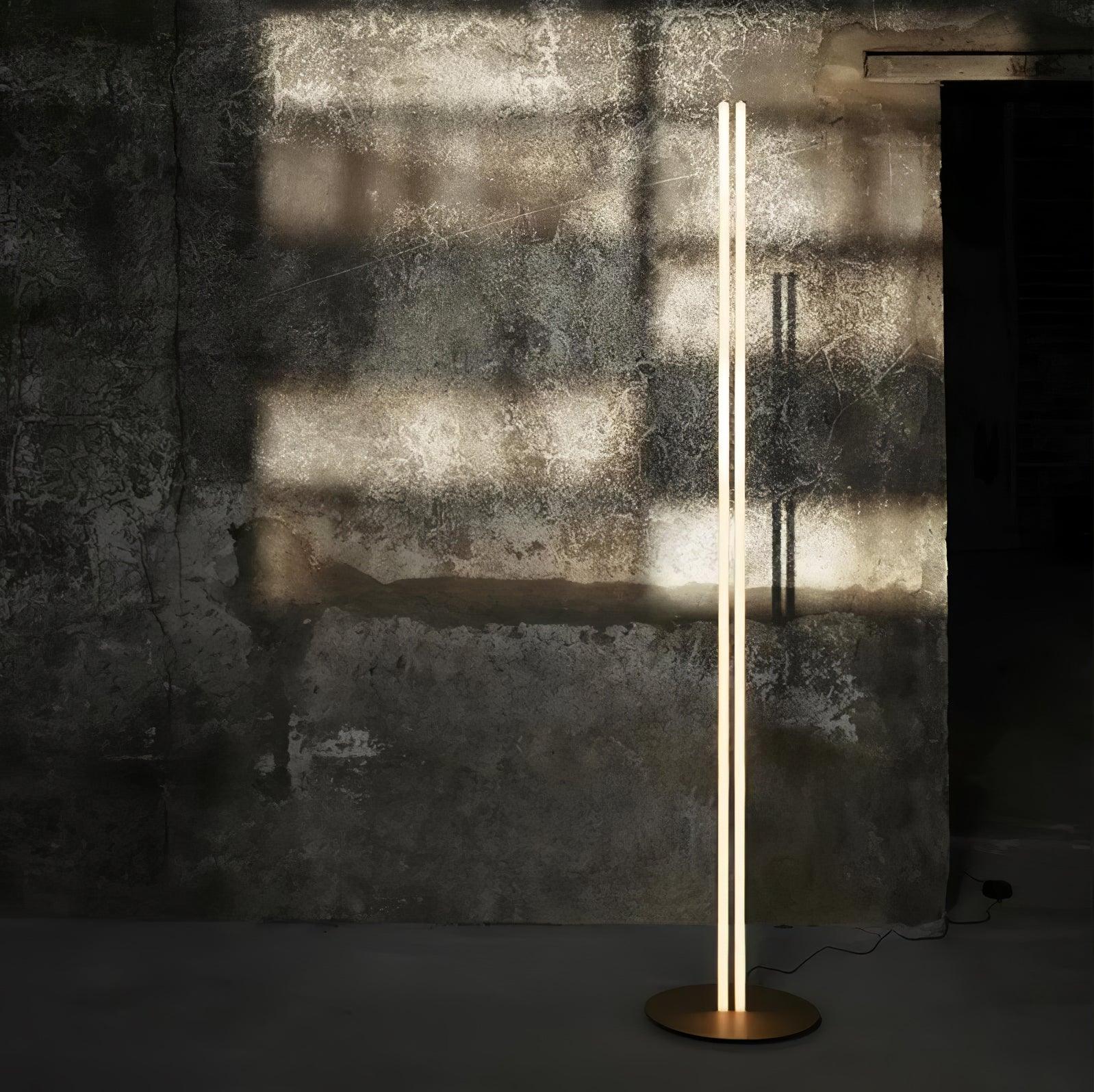 Modern Architectural LED Torchiere Floor Lamp with Minimalist Grid Design