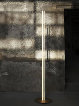 Modern Architectural LED Torchiere Floor Lamp with Minimalist Grid Design