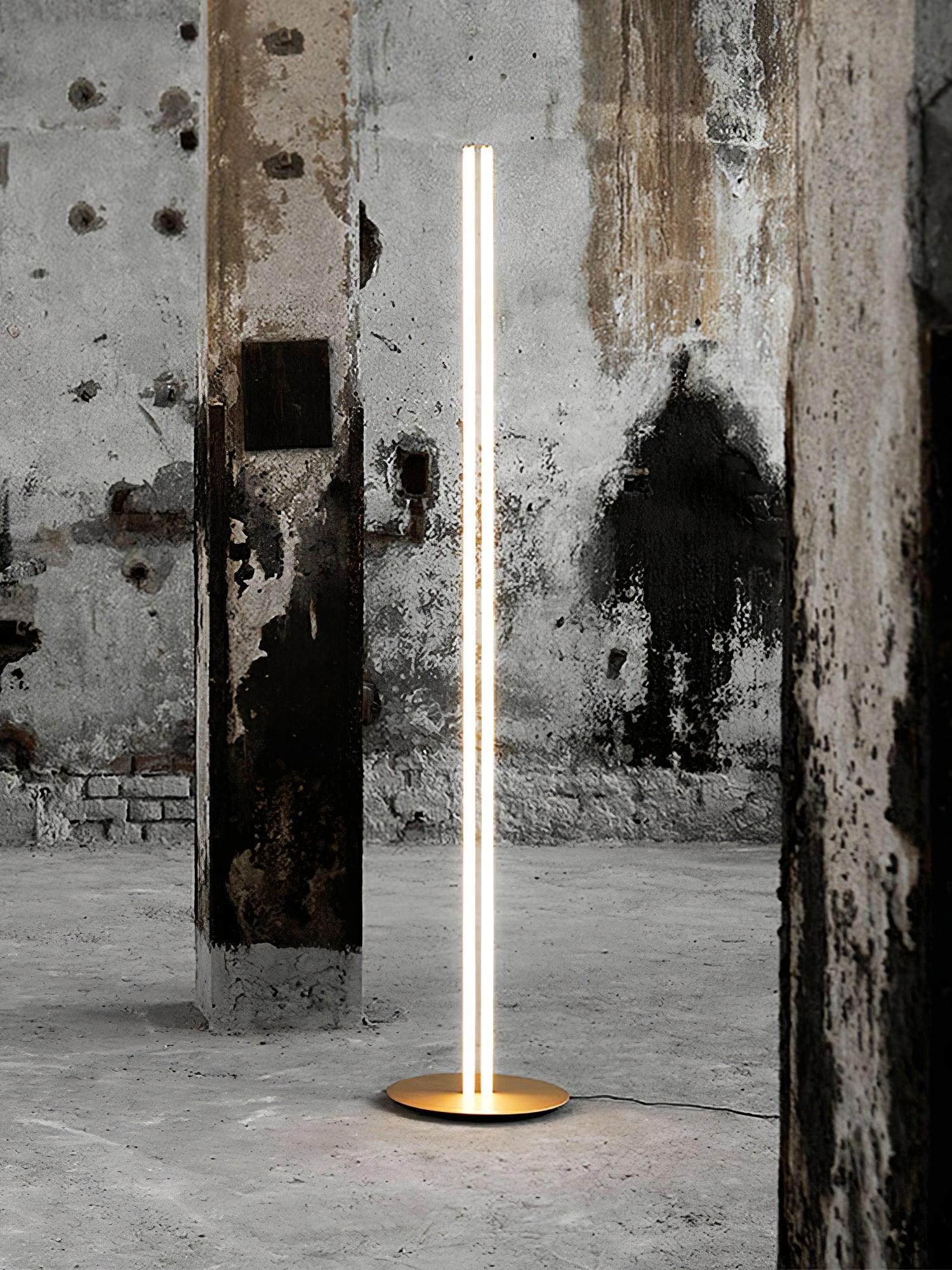 Modern Architectural LED Torchiere Floor Lamp with Minimalist Grid Design