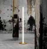 Modern Architectural LED Torchiere Floor Lamp with Minimalist Grid Design
