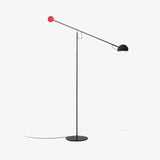 Precision Movement Adjustable LED Floor Lamp Modern Ambient Standing Light in Black and Red