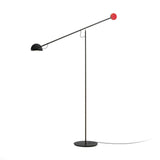 Precision Movement Adjustable LED Floor Lamp Modern Ambient Standing Light in Black and Red
