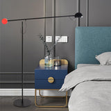 Precision Movement Adjustable LED Floor Lamp Modern Ambient Standing Light in Black and Red