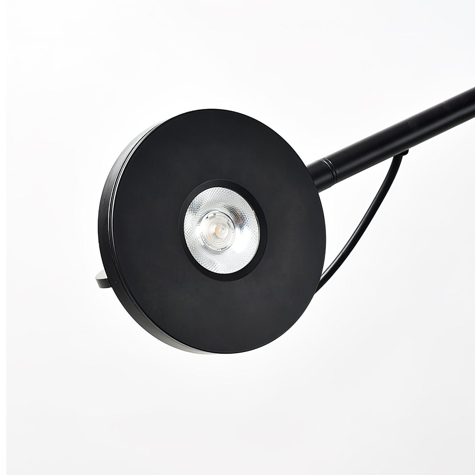 Precision Movement Adjustable LED Floor Lamp Modern Ambient Standing Light in Black and Red