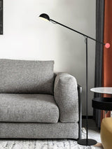 Precision Movement Adjustable LED Floor Lamp Modern Ambient Standing Light in Black and Red
