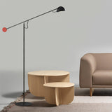 Precision Movement Adjustable LED Floor Lamp Modern Ambient Standing Light in Black and Red