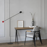 Precision Movement Adjustable LED Floor Lamp Modern Ambient Standing Light in Black and Red