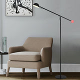 Precision Movement Adjustable LED Floor Lamp Modern Ambient Standing Light in Black and Red