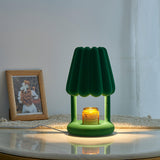 Modern Coral Ice Cream Accent Table Lamp Sculptural Flocking Resin Lighting