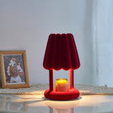 Modern Coral Ice Cream Accent Table Lamp Sculptural Flocking Resin Lighting