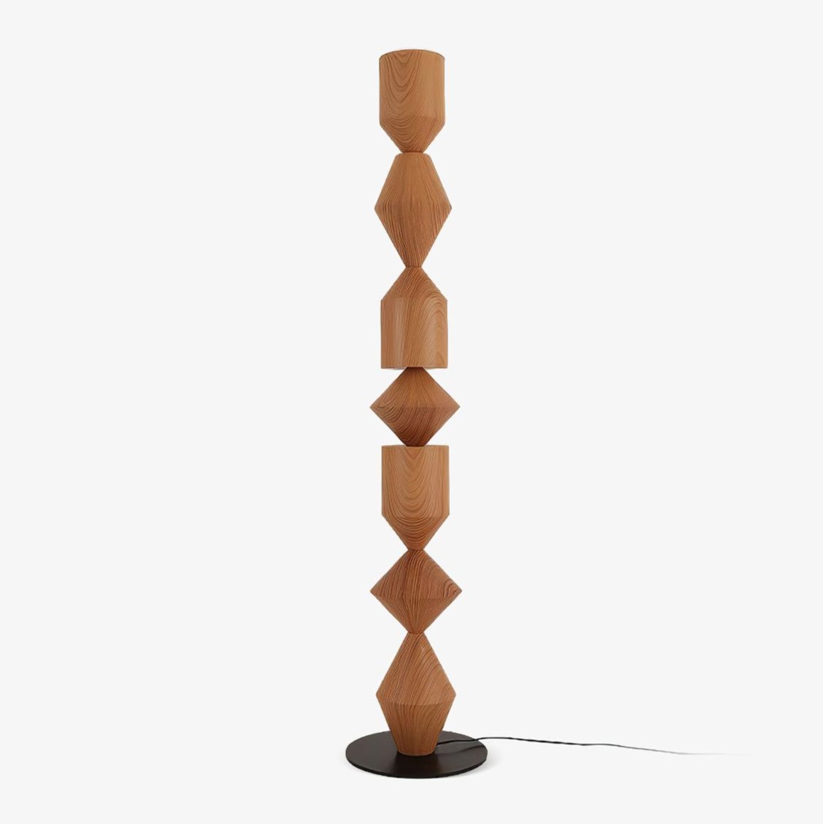Modern Costantina Geometric Tower Floor Lamp with Diamond LED Segments
