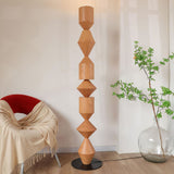 Modern Costantina Geometric Tower Floor Lamp with Diamond LED Segments