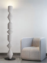 Modern Costantina Geometric Tower Floor Lamp with Diamond LED Segments