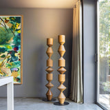 Modern Costantina Geometric Tower Floor Lamp with Diamond LED Segments