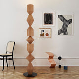 Modern Costantina Geometric Tower Floor Lamp with Diamond LED Segments