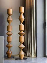 Modern Costantina Geometric Tower Floor Lamp with Diamond LED Segments