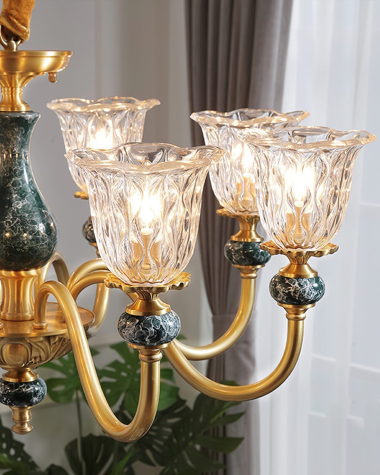 vintage-green-ceramic-and-brass-chandelier-luxury-copper-pendant-ceiling-light