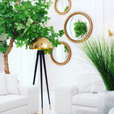 mid-century-modern-tripod-floor-lamp-with-dome-gold-metal-shade-and-black-legs
